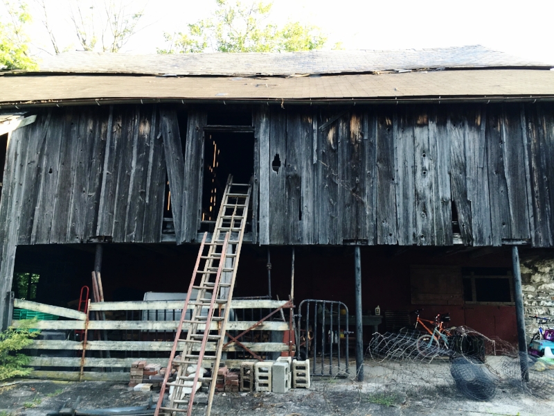 The back of our barn pre-renovation. 