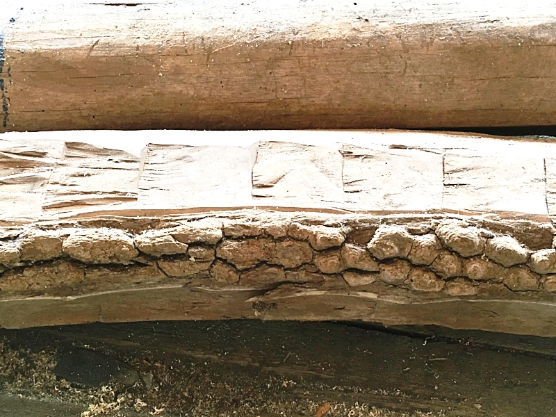 Some of the beams in the barn are over 32 feet long, which is unbelievable.
