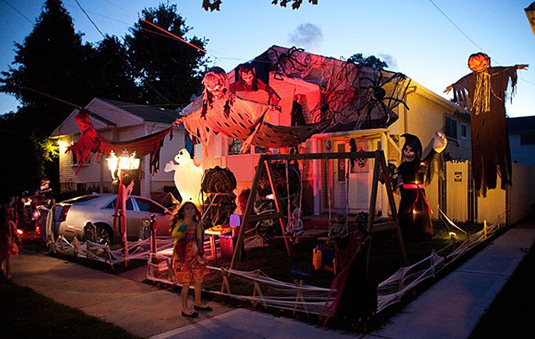 Halloween decorations in Staten Island, New York
