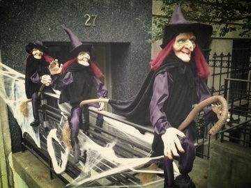 Halloween decorations in the Upper West Side, Manhattan, New York