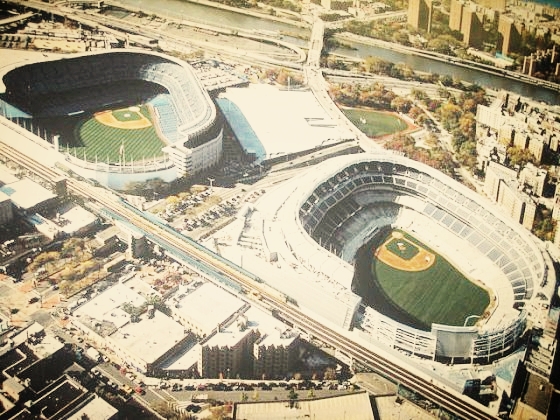 On February 17, 2009, the new Yankee Stadium was born. A view of new Yankee Stadium (right) next to old Yankee Stadium (left). One thing worth asking: will the new stadium see 27 World Championships?