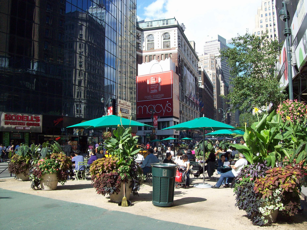 Pedestrian Mall on Herald Square at Macy's 