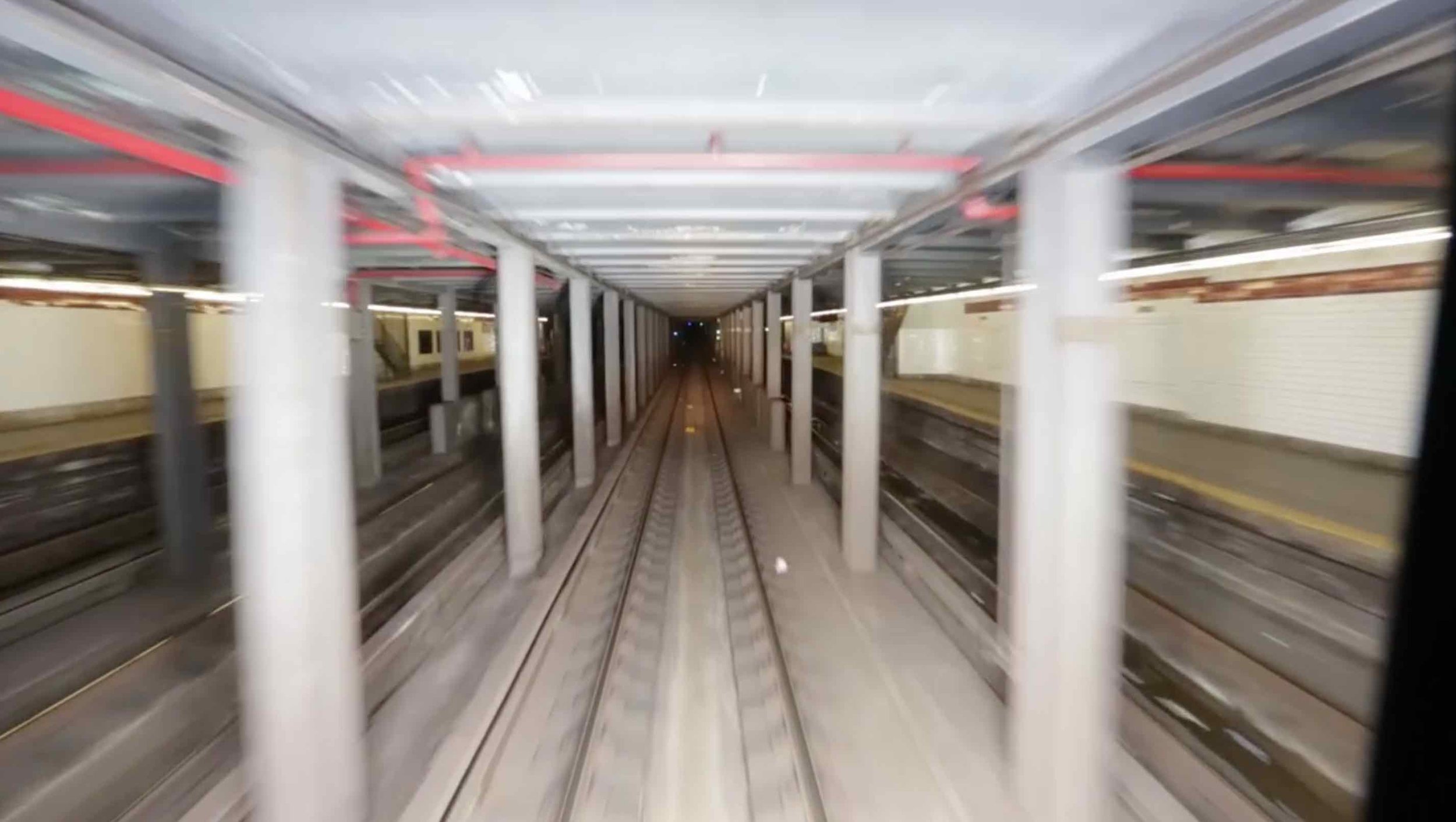 Inside, the track geometry car is like a giant computer, complete with a server and screens around every corner. The one that makes the most immediate sense to a layperson is situated just to the left of the driver. It shows the cross section of a rail and scan of the whole tunnel created by lasers and other instruments.