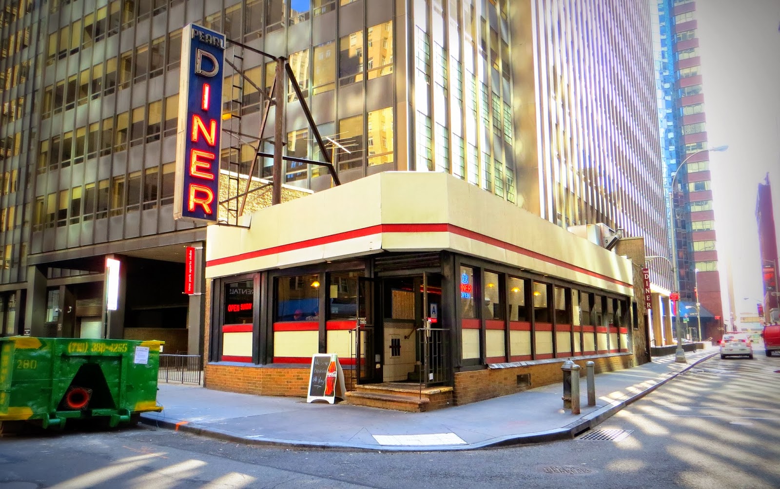  Longtime diner (open more than 50 years) in a tiny space serving up breakfasts & burgers at 212 Pearl Street, between Platt St & Fletcher St, Financial District | Open 7AM–8PM | Phone (212) 344-6620
