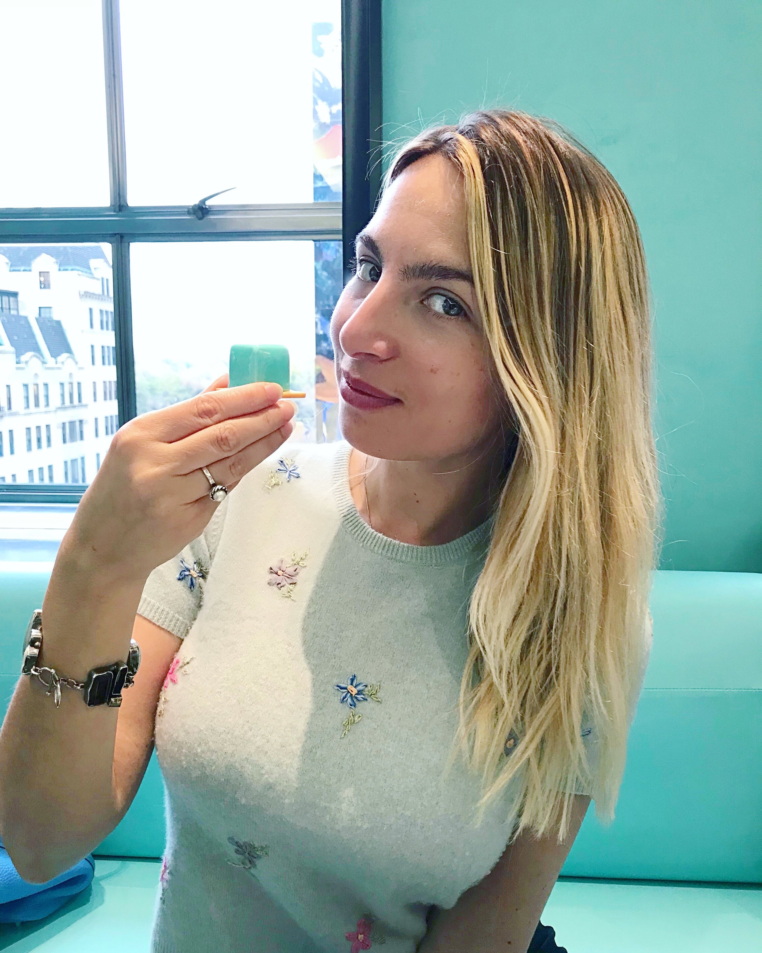 Celebrating with a Blue Box Petit Four 