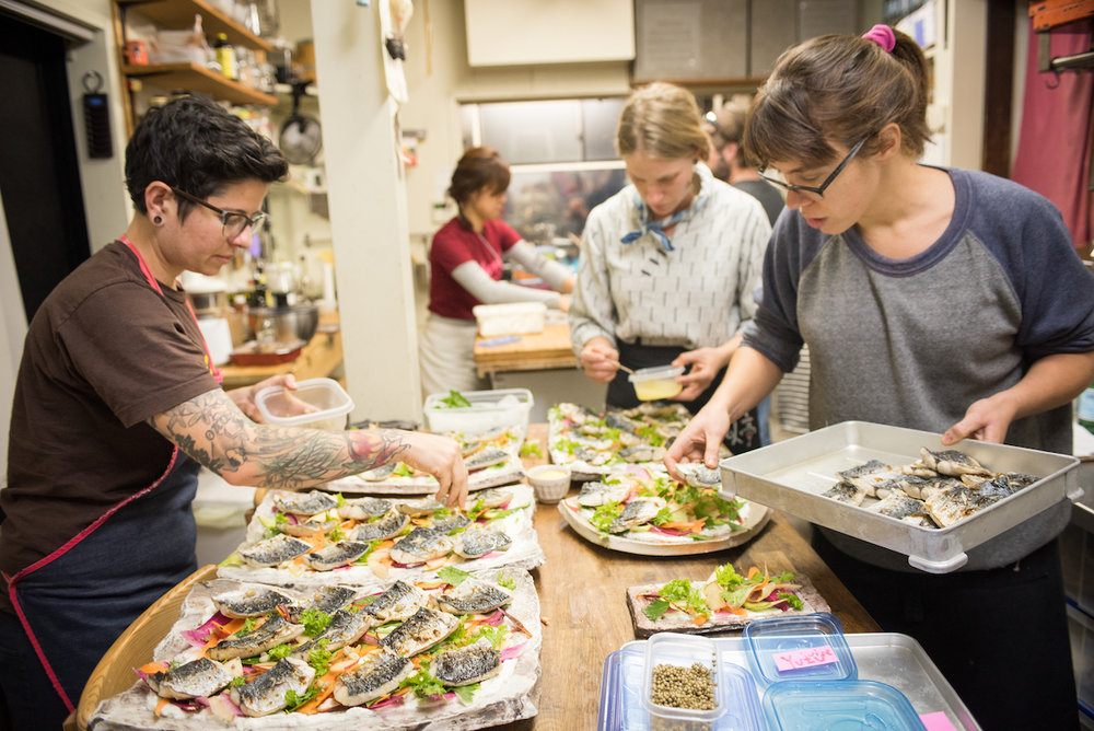 Plating the first course