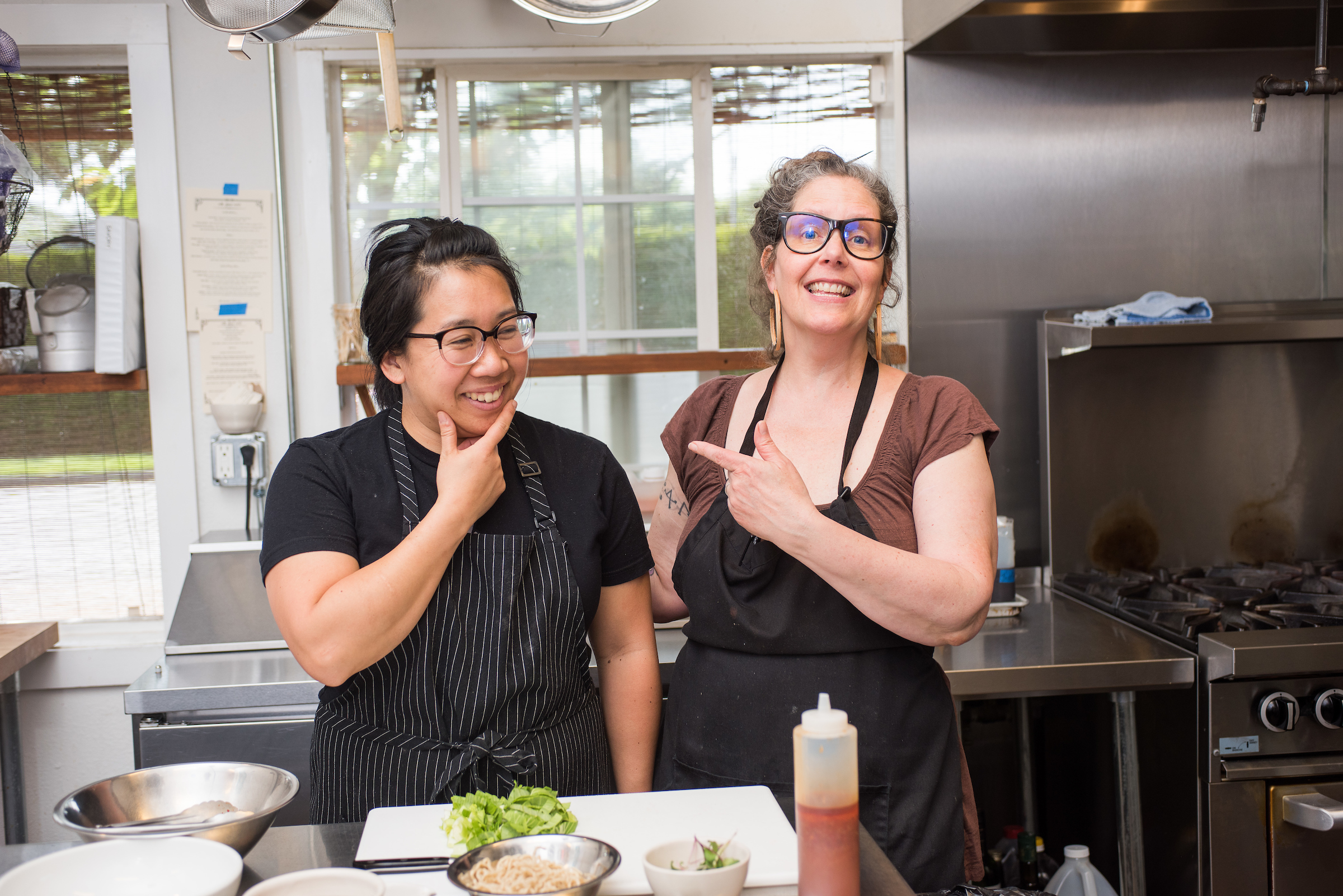  Nancye Benson and Jane Hashimawari, Co-Owners of Milk Glass Market in Portland, Oregon. 