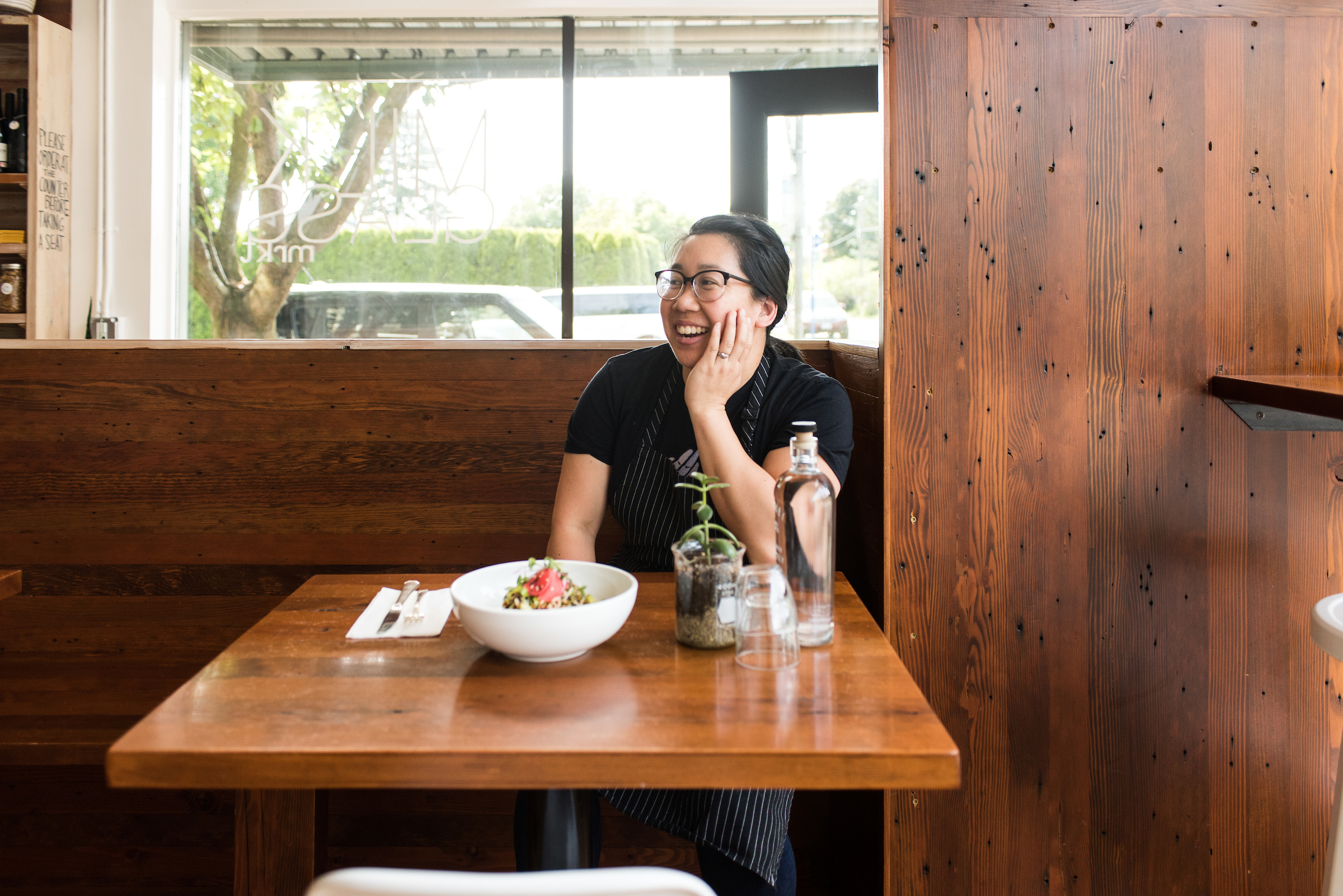  Jane Hashimawari, Co-Owner of Milk Glass Market in Portland, Oregon. 