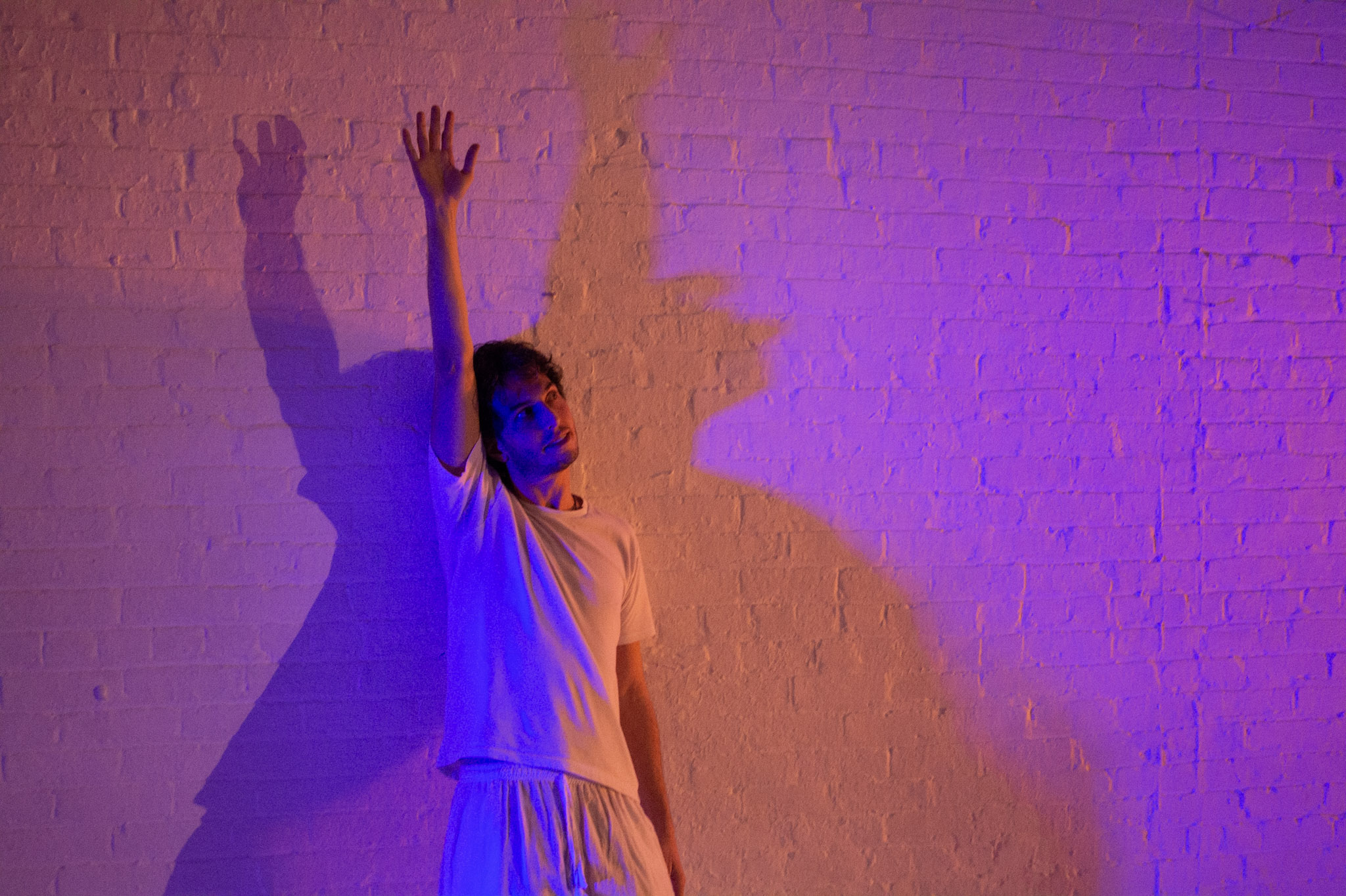 Writer/performer David Sauvage in EMPATH at TheaterLab last April.