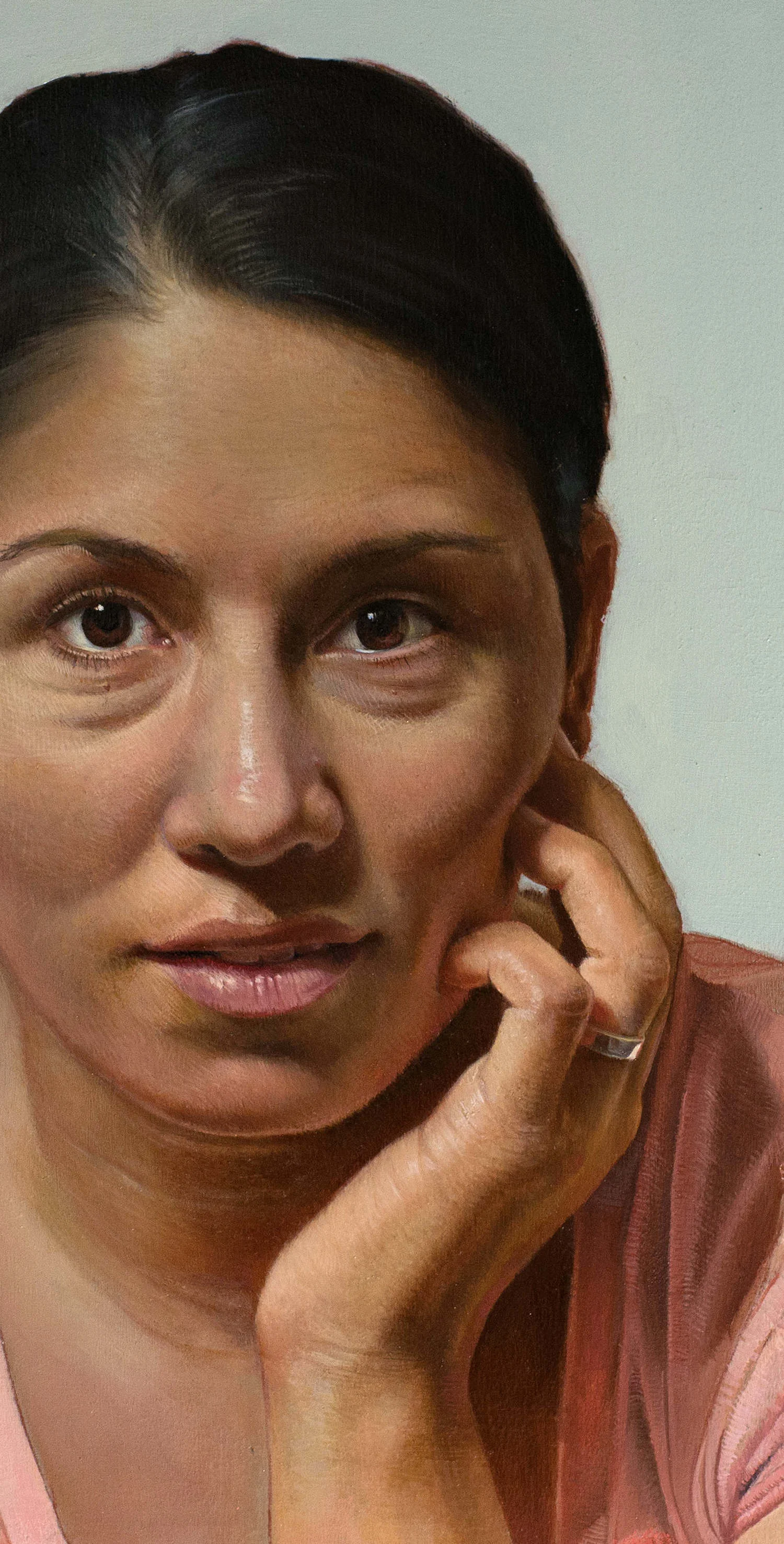 Sandra oil on board portrait