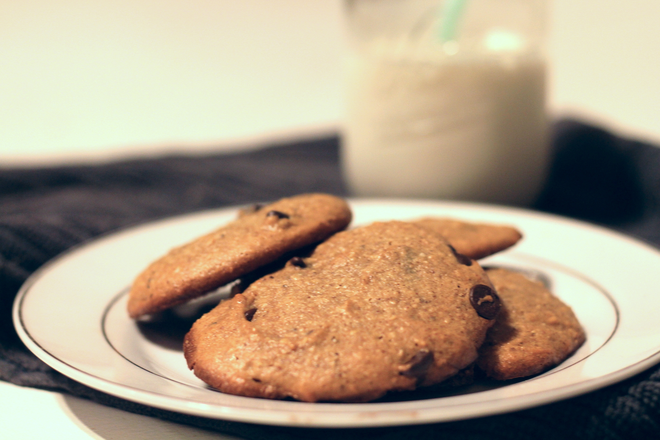 Dessert! These Cookies are ridiculous! Healthy for you with just a couple of ingredients! Ambitiouskitchen.com 1 Cup Almond Butter 1/3 Cup Honey 1 egg 1 tsp vanilla extract 1/2 tsp baking soda 1/2 tsp sea salt 1/4 cup dark chocolate chips Preheat oven to 350 degrees. Mix all ingredients together and create round balls on pan and cook 10 minutes! SERIOUSLY SO GOOD! Thanks Jenny Mott for the recipe find! ENJOY! B&B