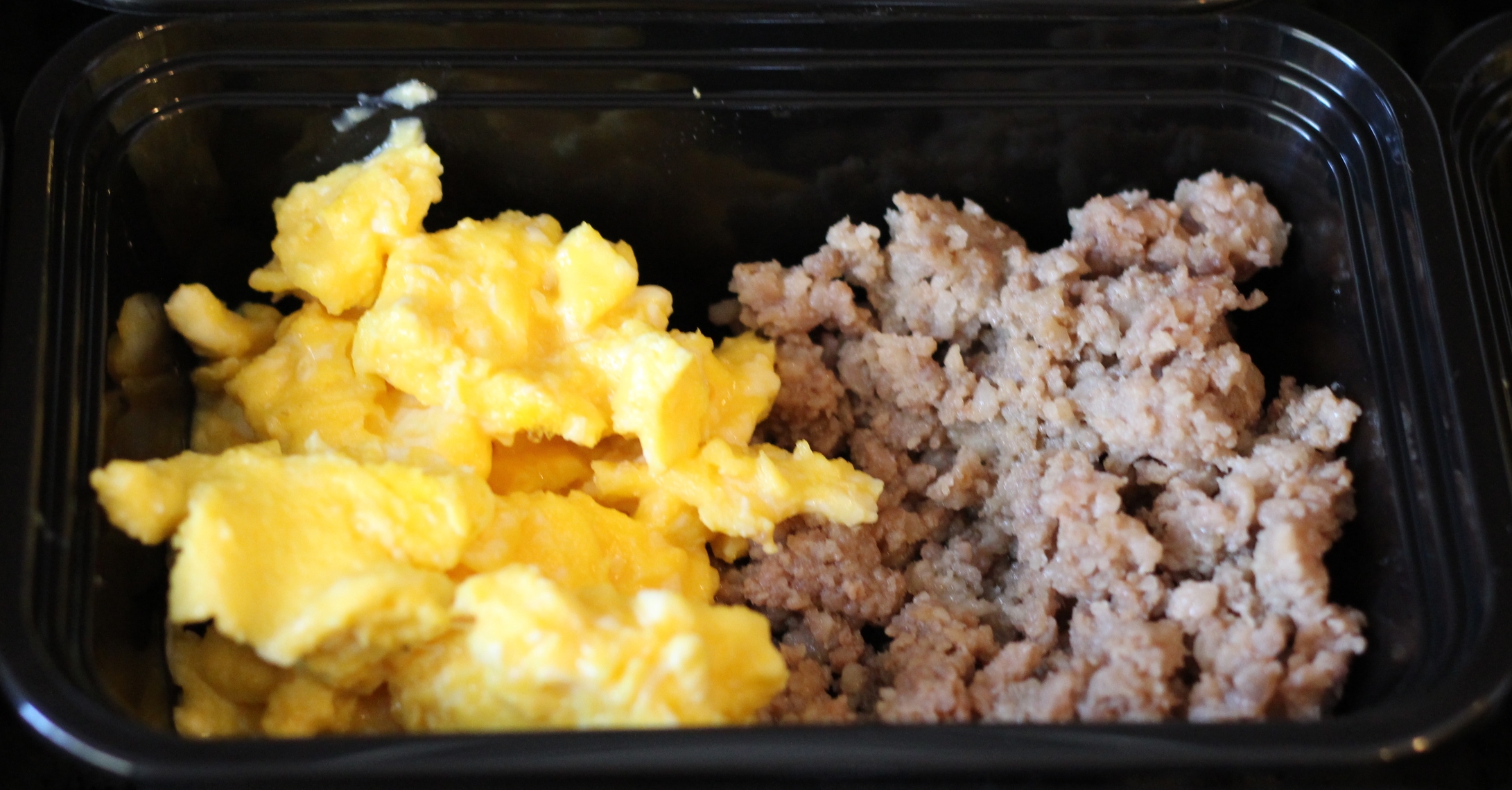 Bfast: Sausage and Farm Fresh Scrambled Eggs!