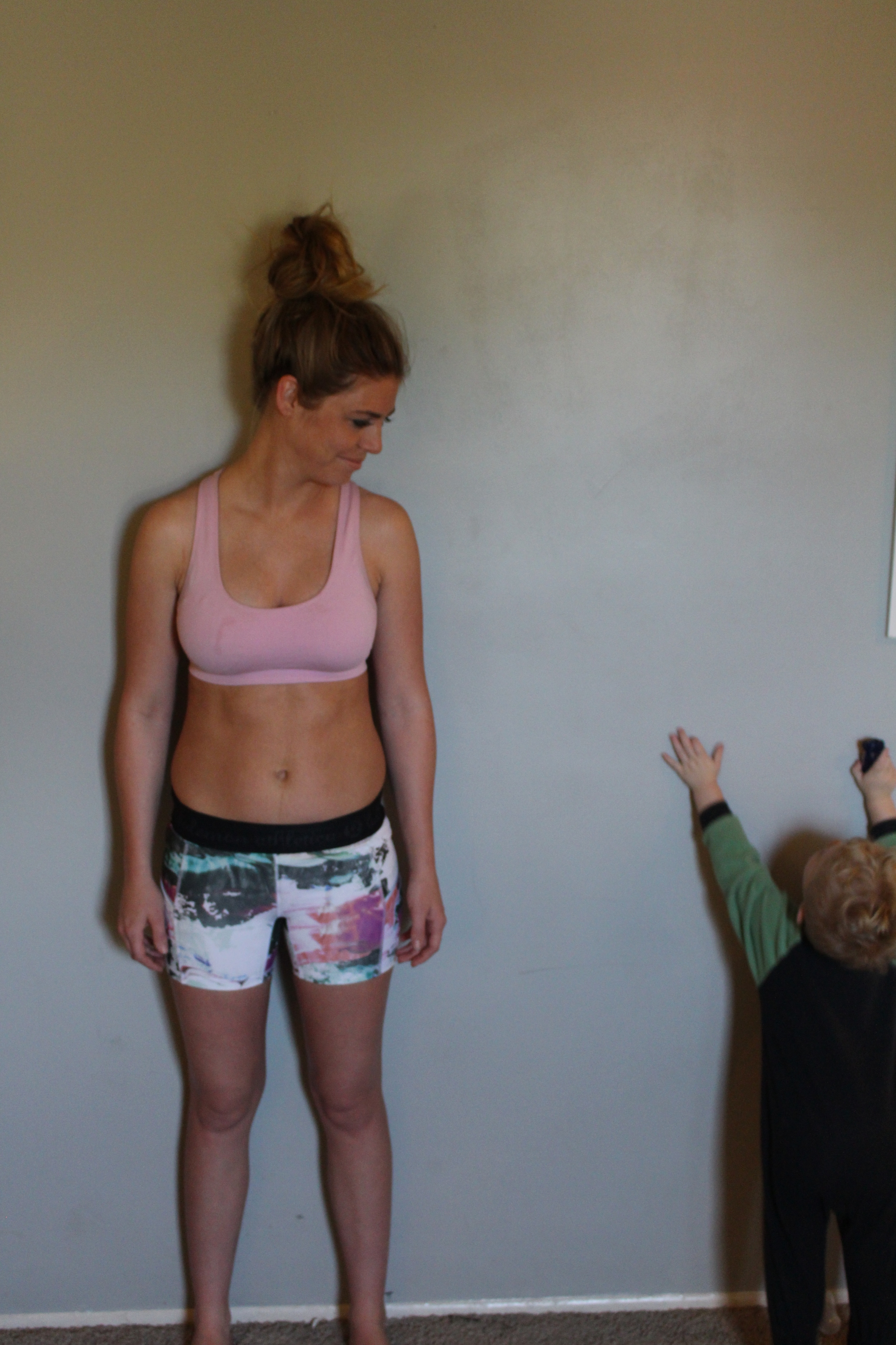 He saw me posing facing the wall so he thought he would try it! (Haha)