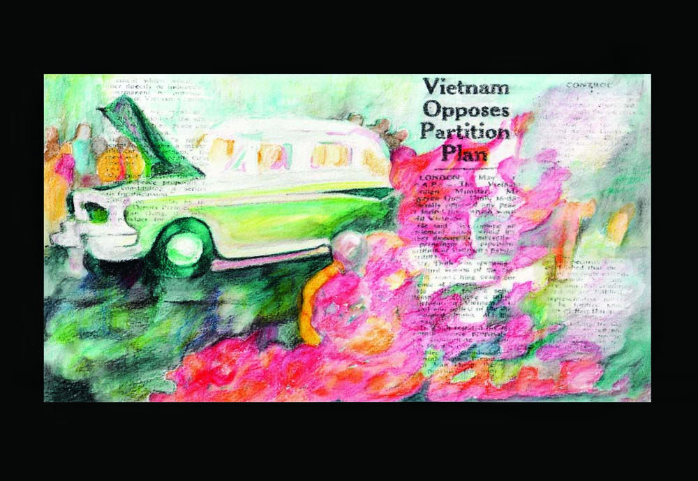 The monks immolated in Saigon, Panel 8, 24cm (w) x18 cm (H)