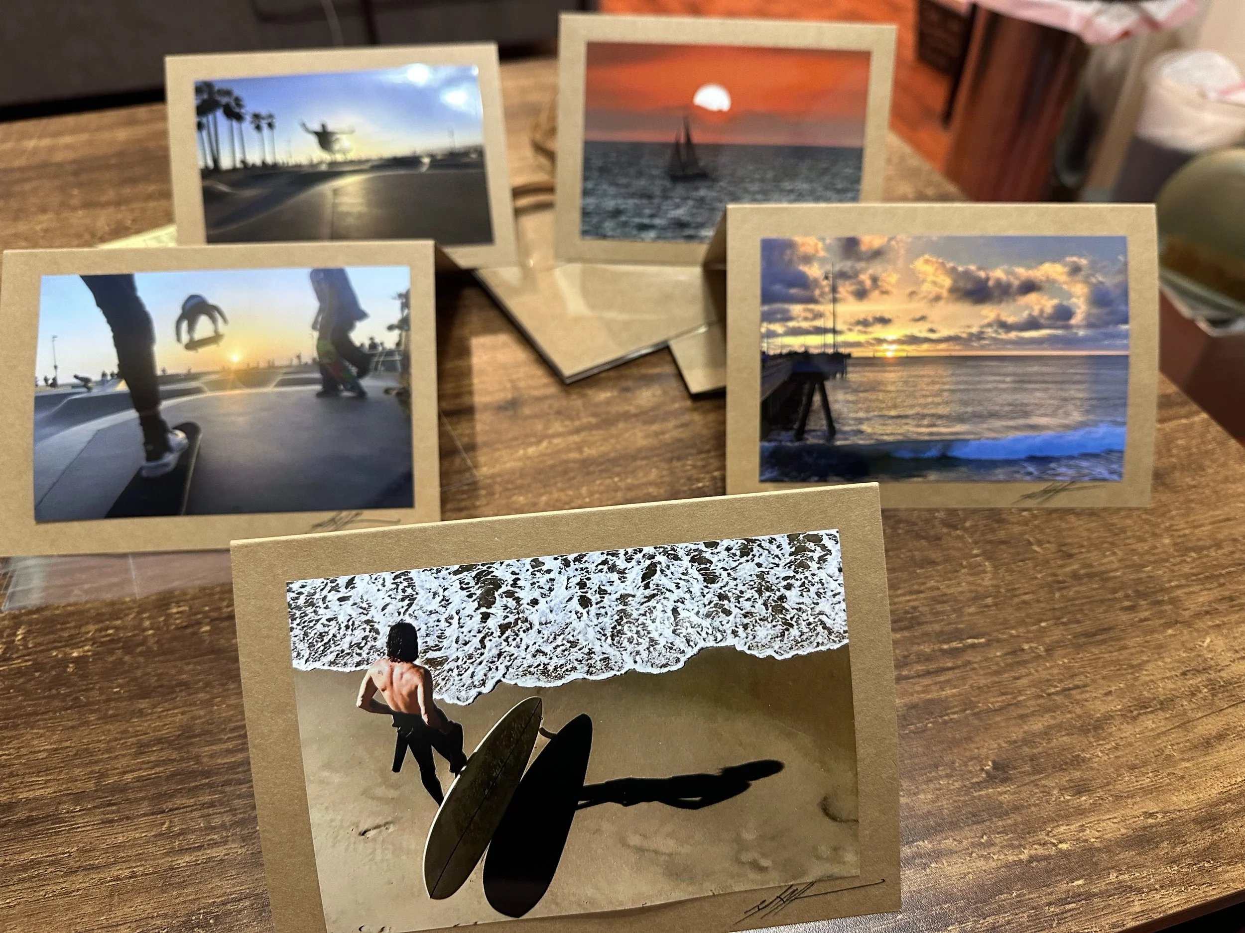 Venice Surf, Skate and Sunset Greeting Cards