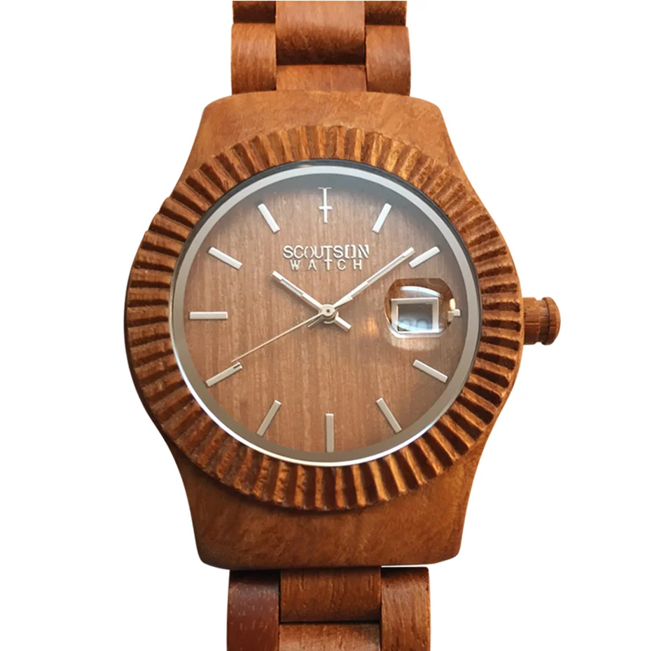 The ScoutsOn Watch Company - The Veteran - Teak - Closeup.jpg