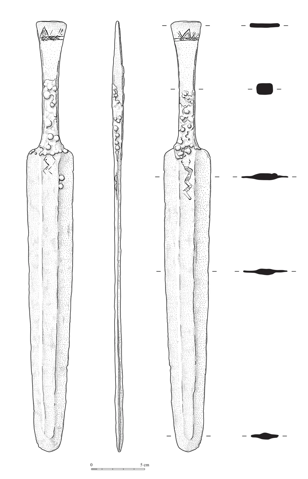 Saruq al Hadid - Bronze Dagger / ink and digital