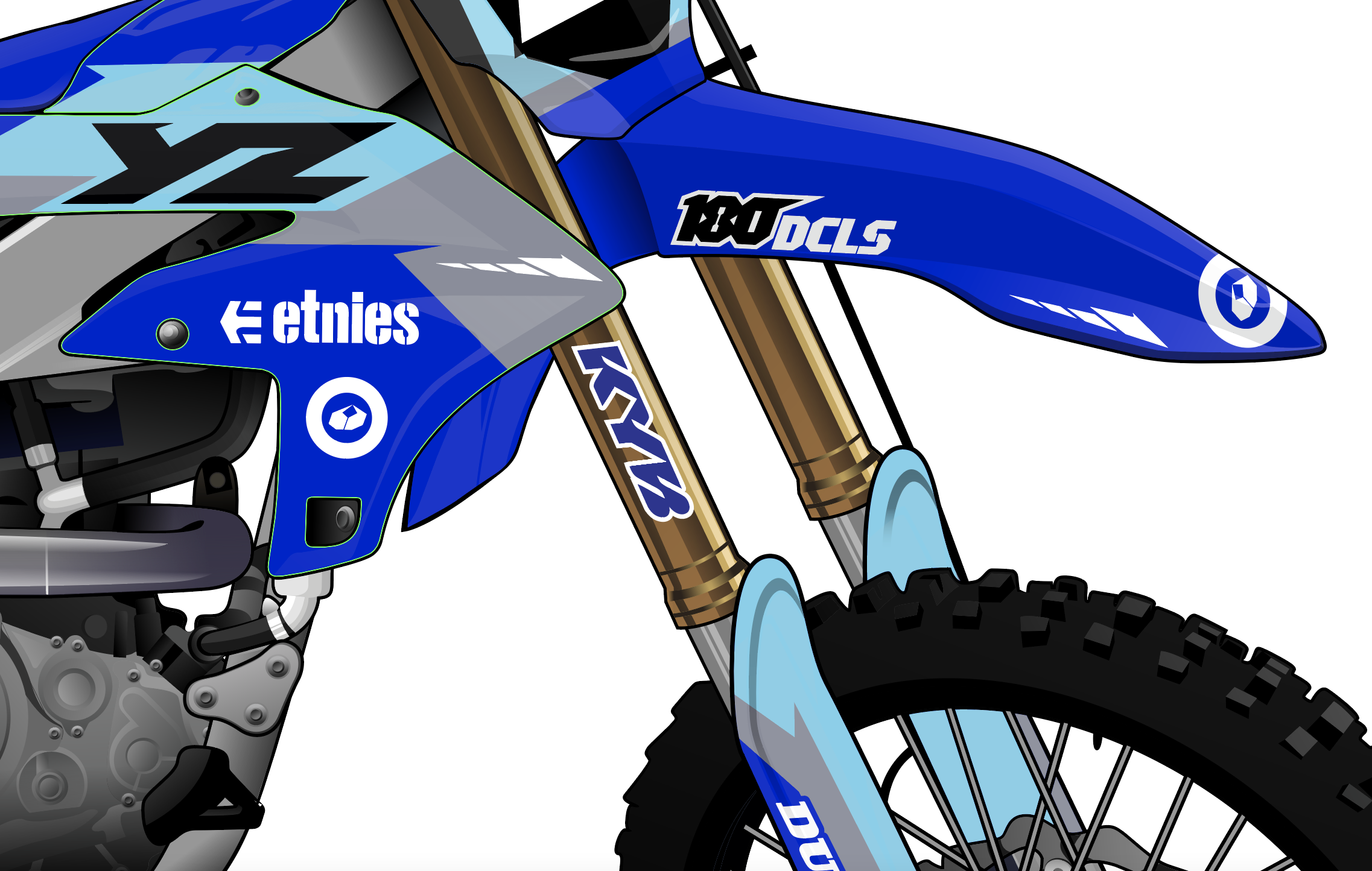 Fork Tube Decals — 180Decals
