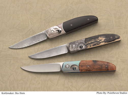 Three small Ball release knives