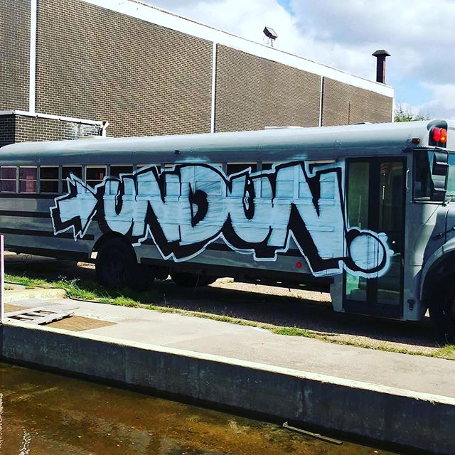 Well, this wasn&rsquo;t the paint style we were going for, but this definitely has a certain appeal to it. We can either build off of this and graffiti fest of bus or bring it back to the gun metal grey... #graffiti #flybusfly #style