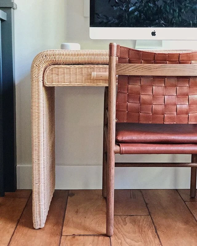 THOSE CURVES!
. 
It's the reason I bought her and I kept seeing rattan &amp; wicker everywhere. Swipe to see the inspiration photo from @amberinteriors and ONE of the MANY moodboards I created to see how it would all work together.
. 
My approach to 