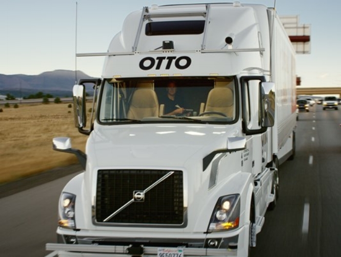 Driverless Budweiser beer delivery - Photo credit: Otto