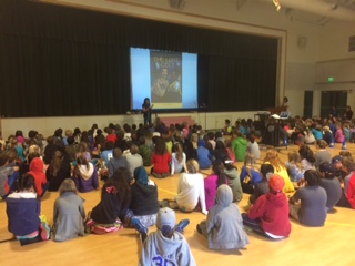 Talking to 4th and 5th graders at Bel Aire School, Tiburon