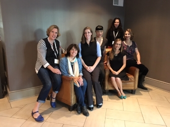 Sweet Sixteen debut authors: K. C. Held, A. E. Conran, Janet Sumner Johnson, Jill Diamond, Amy Allegher, Parker Peevyhouse and Laura Shovan.