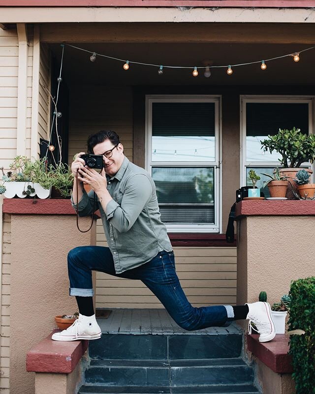 My incredibly talented friend @lindsey__shea took some portraits of me on my porch from the street. I look like an insane goofball (which is accurate) and I love how these came out. You too can have your photos taken by her from a safe social distanc