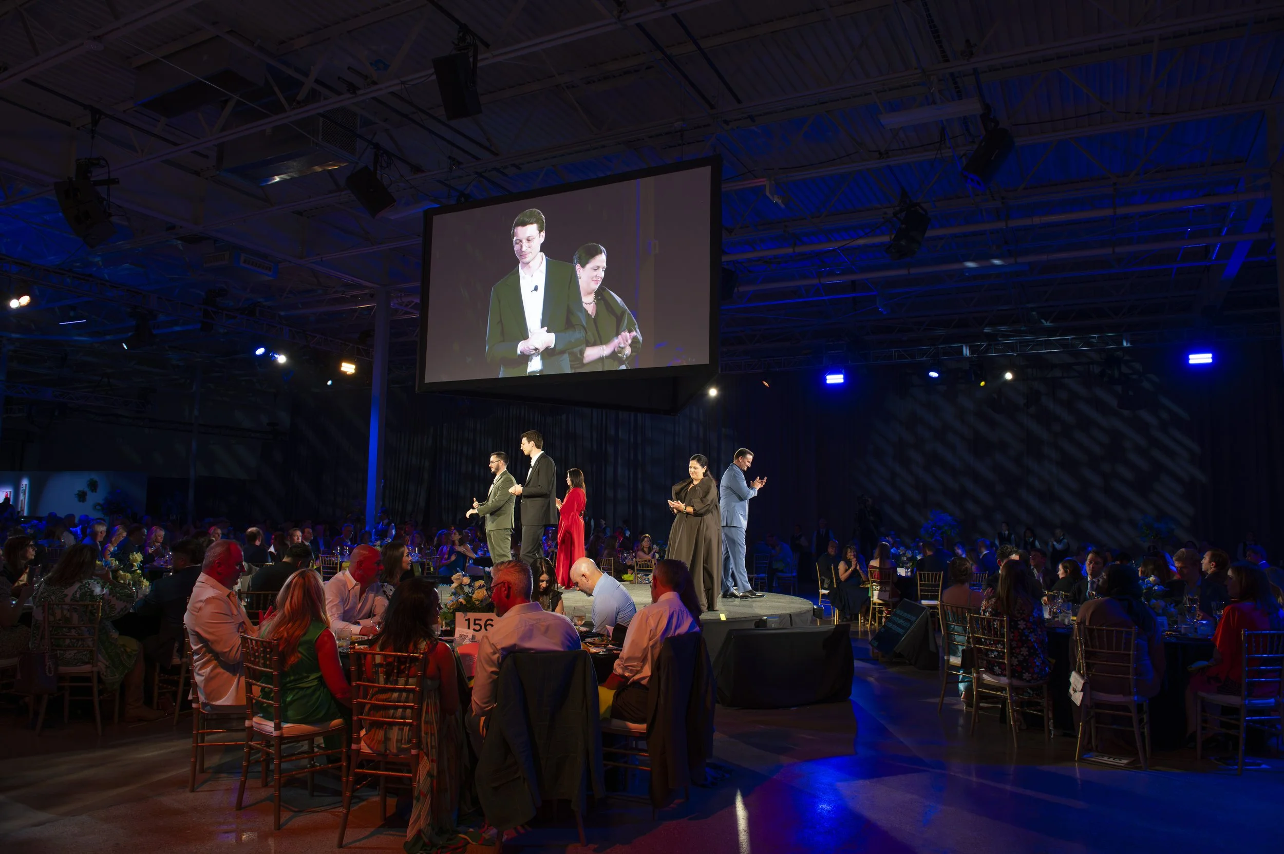 event chairs at the seated dinner and live auction