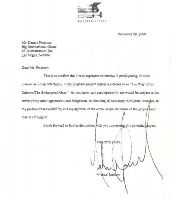 The Way of the Unicorn - The Endangered Ones letter.jpg