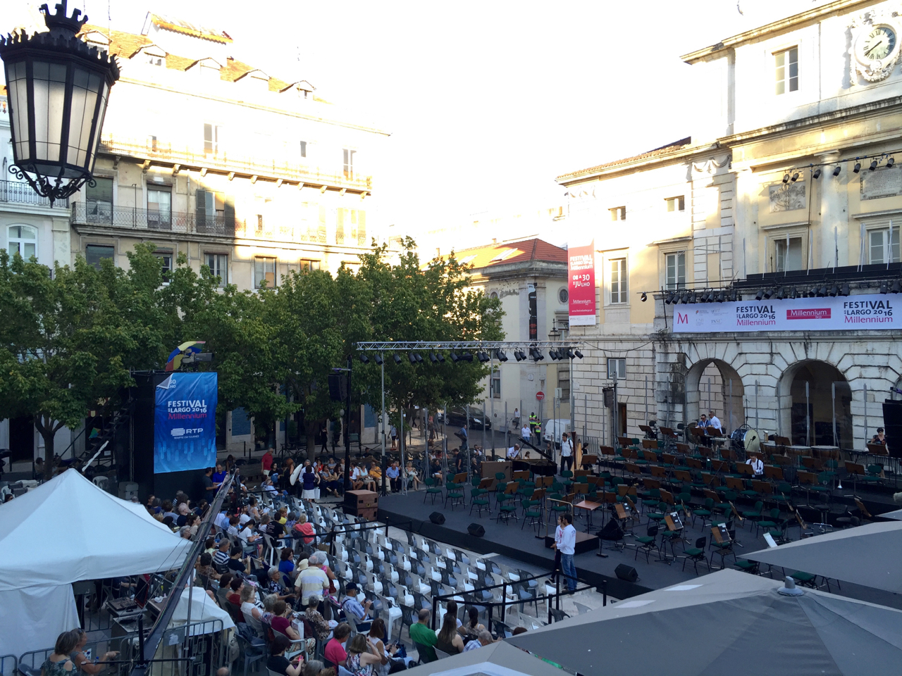 The beautiful setting for July's music festival in front of the Lisbon National Opera House