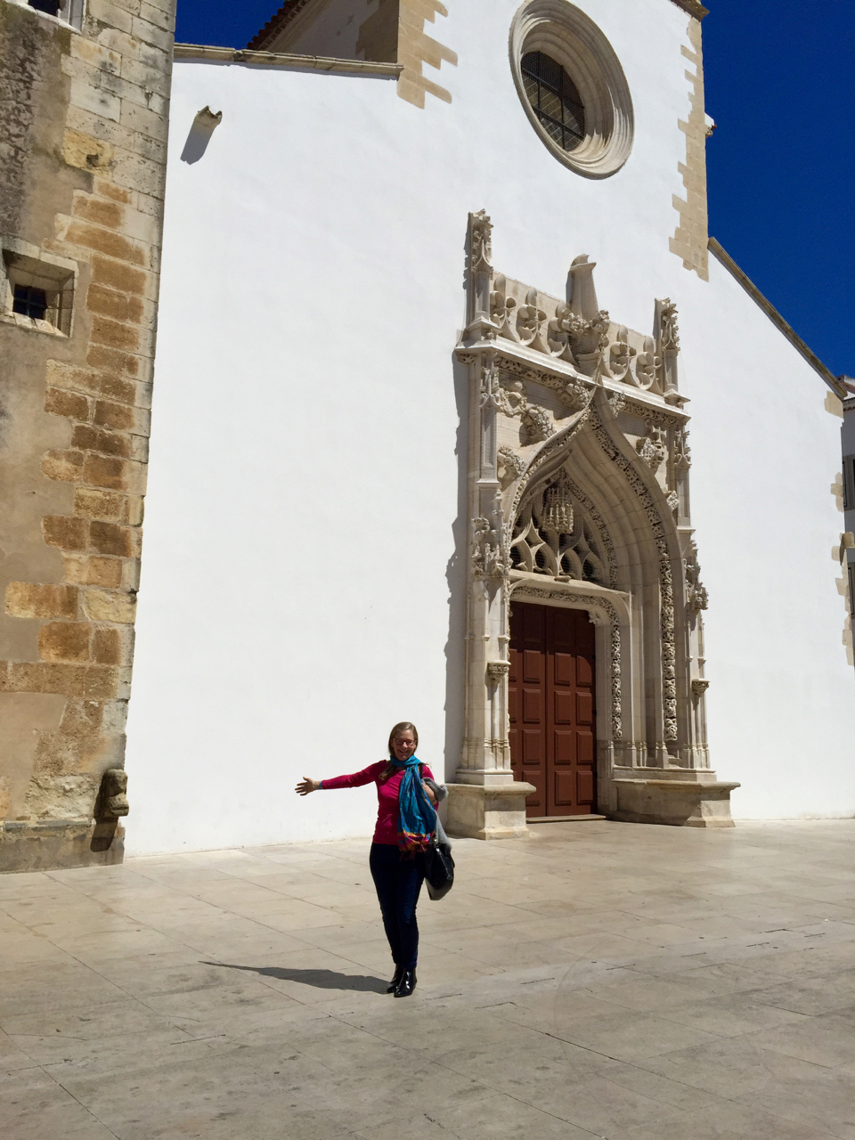  A brief moment of tourism in Tomar — beautiful city center! — while giving a Master class there 