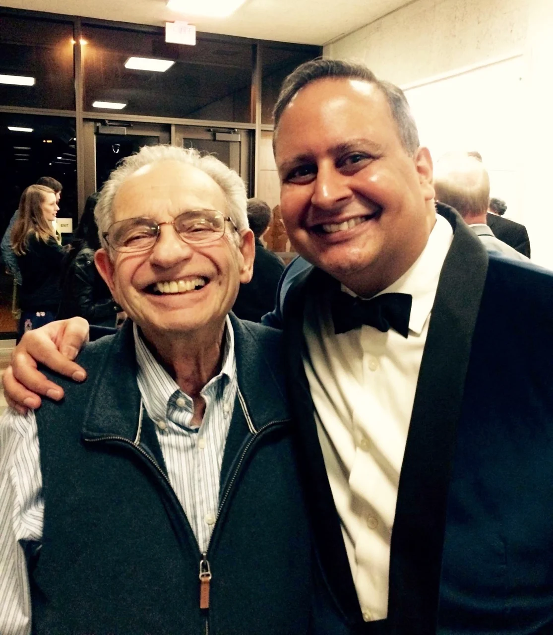 Composer Karl Kohn with Raj Bhimani, piano soloist and member of Syrinx: XXII in February 2016