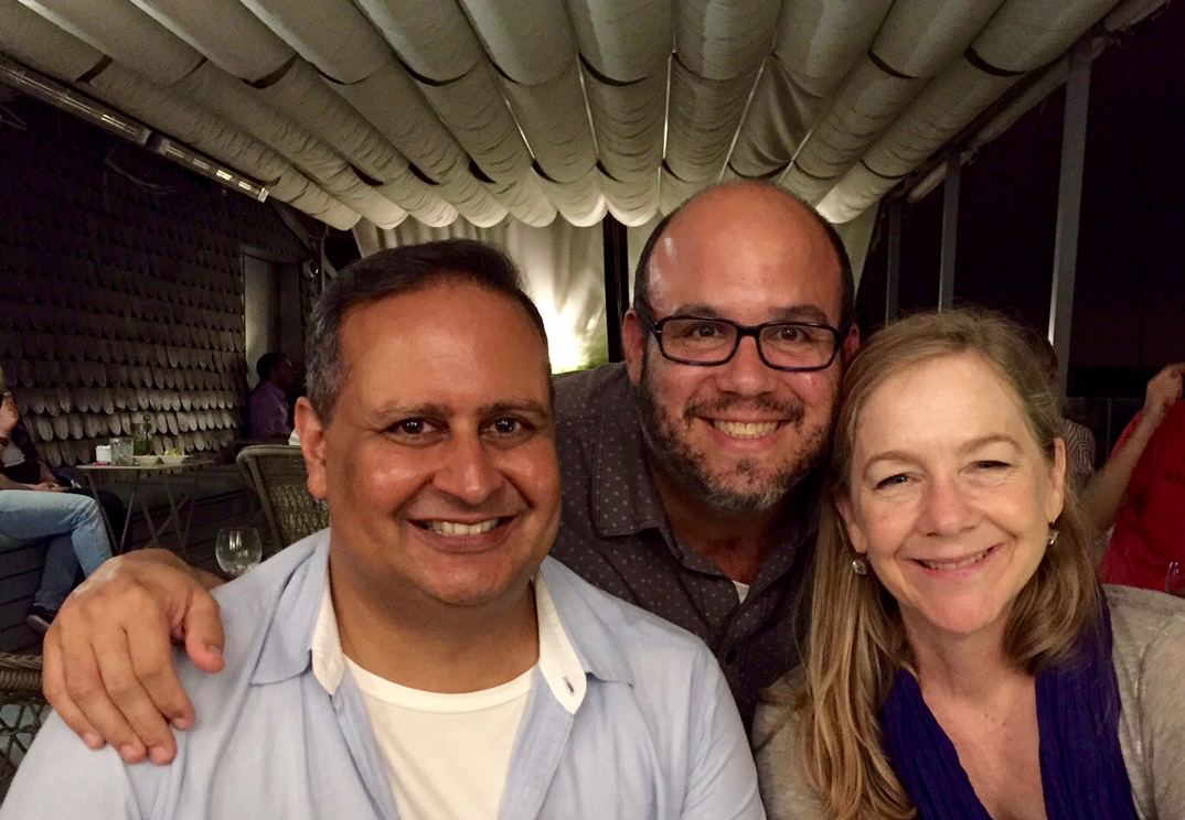 Post-rehearsal R&R with pianists Raj Bhimani and Nelson Ojeda Valdès