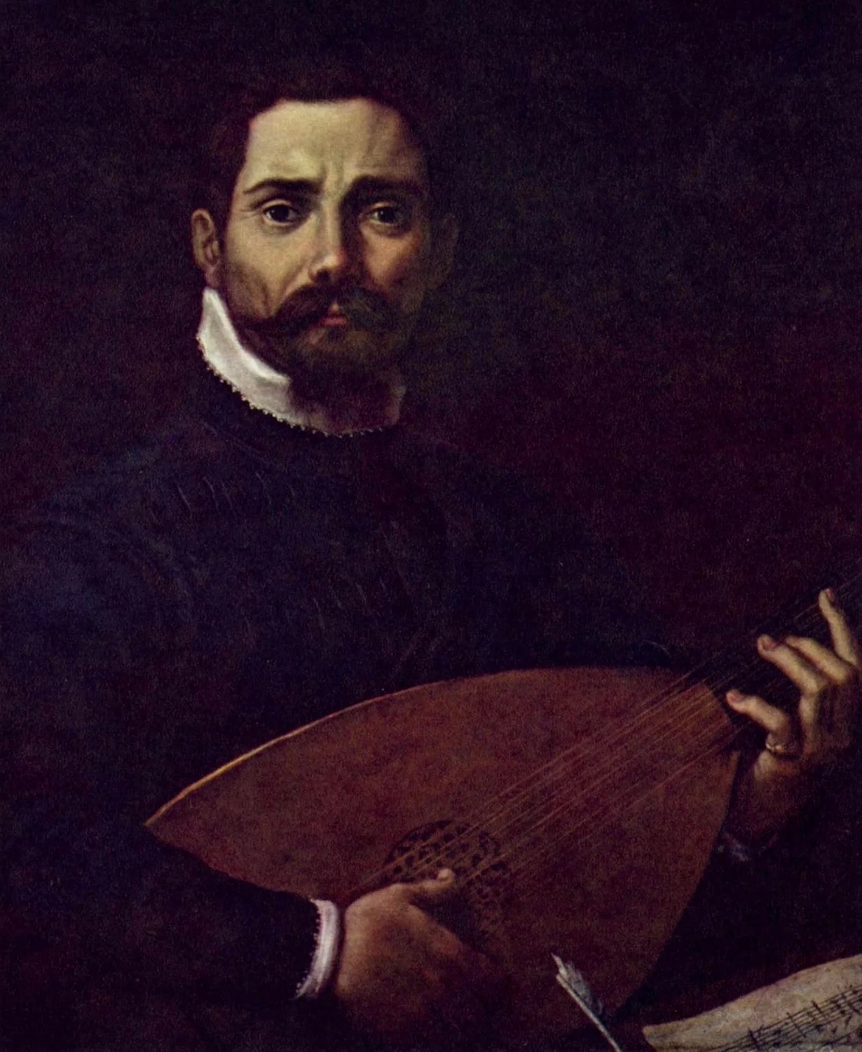 Master Italian composer Giovanni Gabrieli, with lute