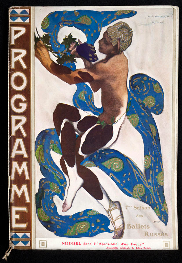 Leon Bakst's famous program cover for the 1912 premier by the Ballets Russes , with Nijinsky as the Faune.