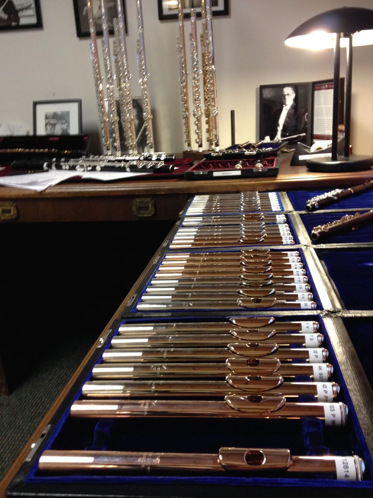 The flute-testing room at Powell's Boston factory—coming SOON to LISBON!