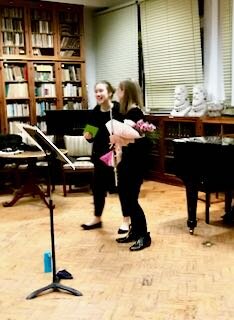  Flowers and smiles—end of class &amp; recital at the Lisbon Conservatory 