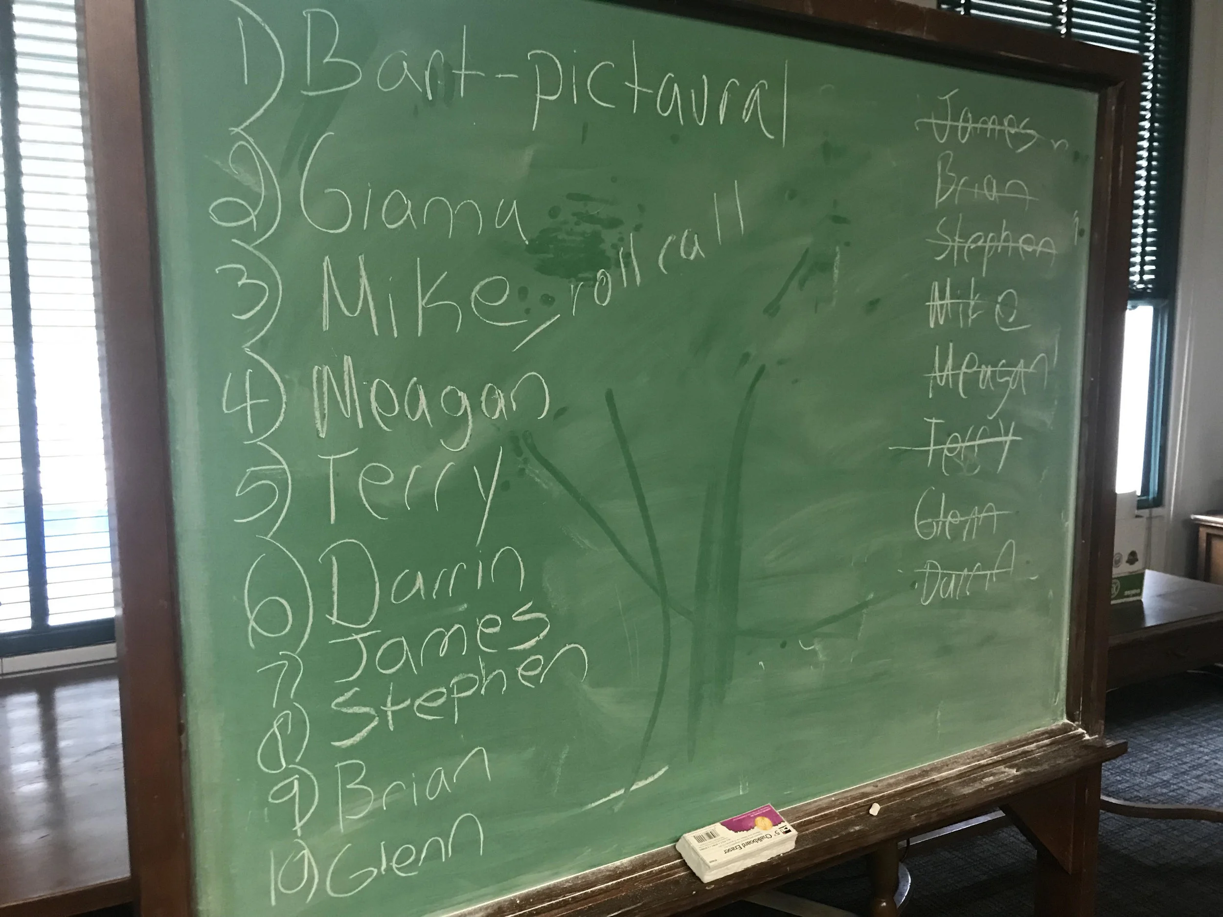 The proposed order of show.