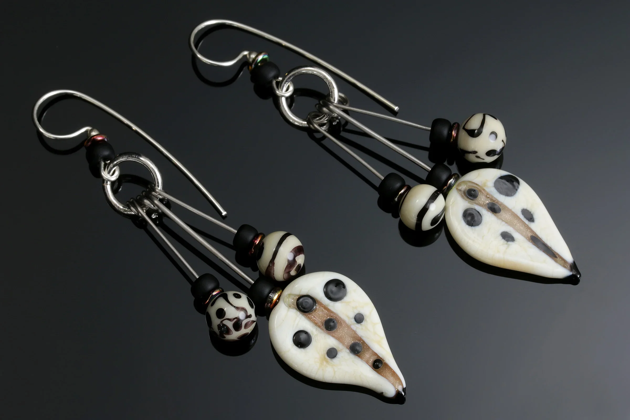 IvoryBlack ShieldTribalEarrings.webp