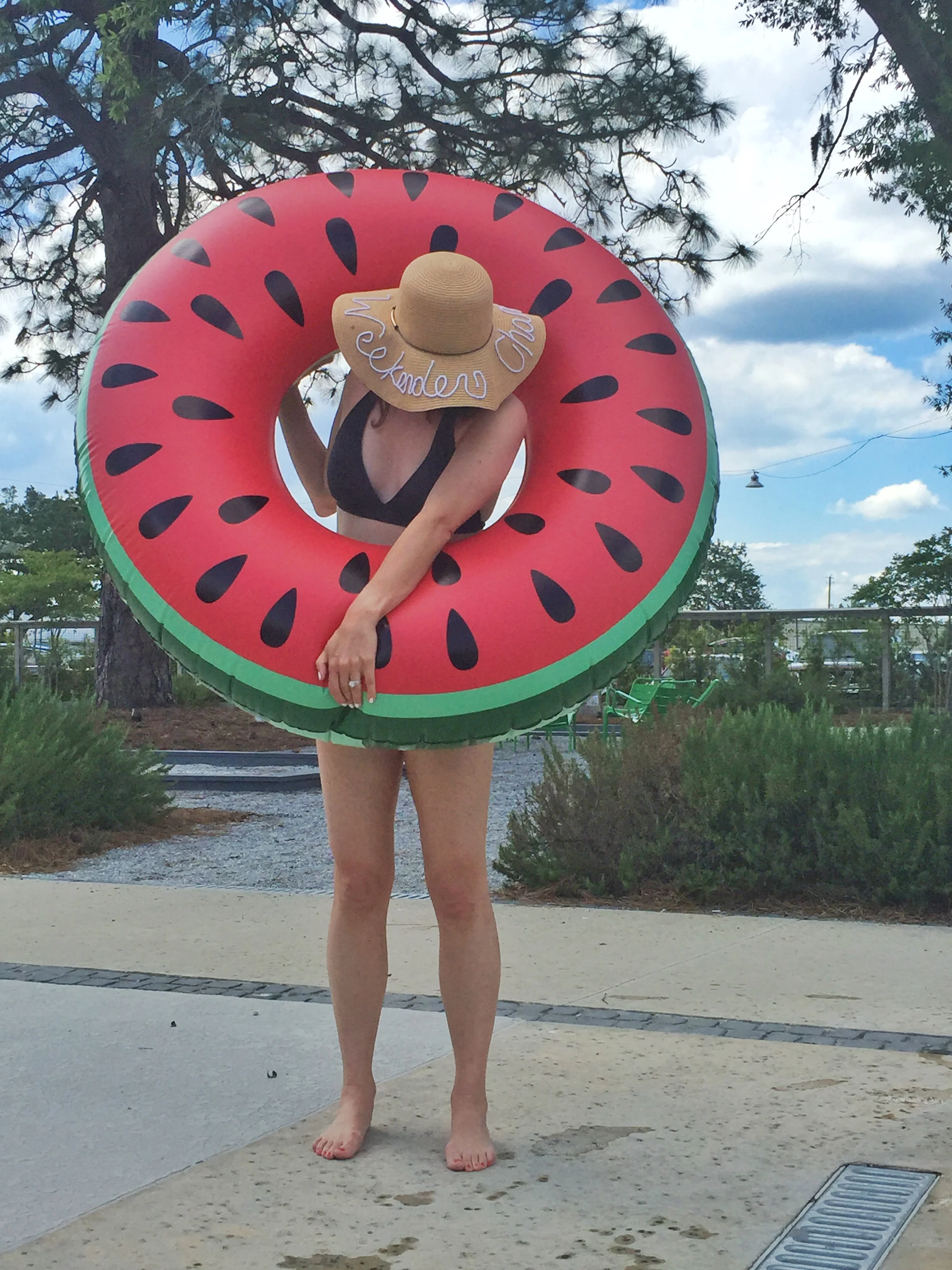 Kelly and Jan treated me with this awesome hat and my new float that was making the kids jealous.