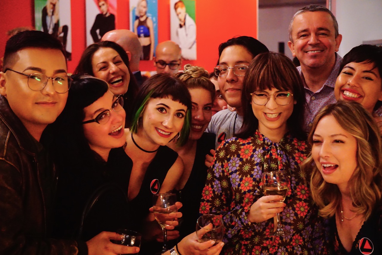 Nick Arrojo mingles with guests at ARROJO Expo's opening cocktail party.