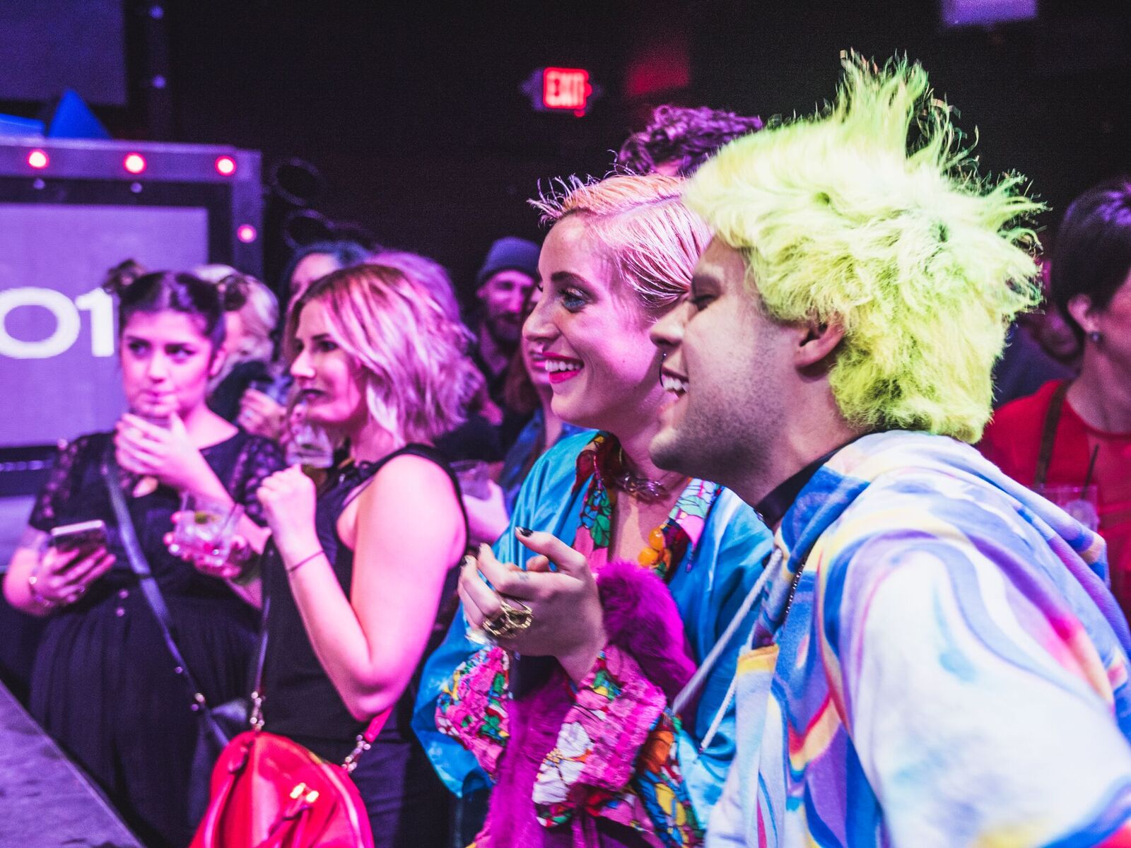 Revelers enjoy the show.