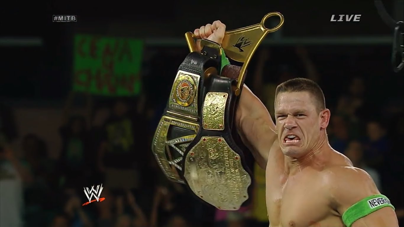 There aren't enough belts here for John... (Source: WWE.com)