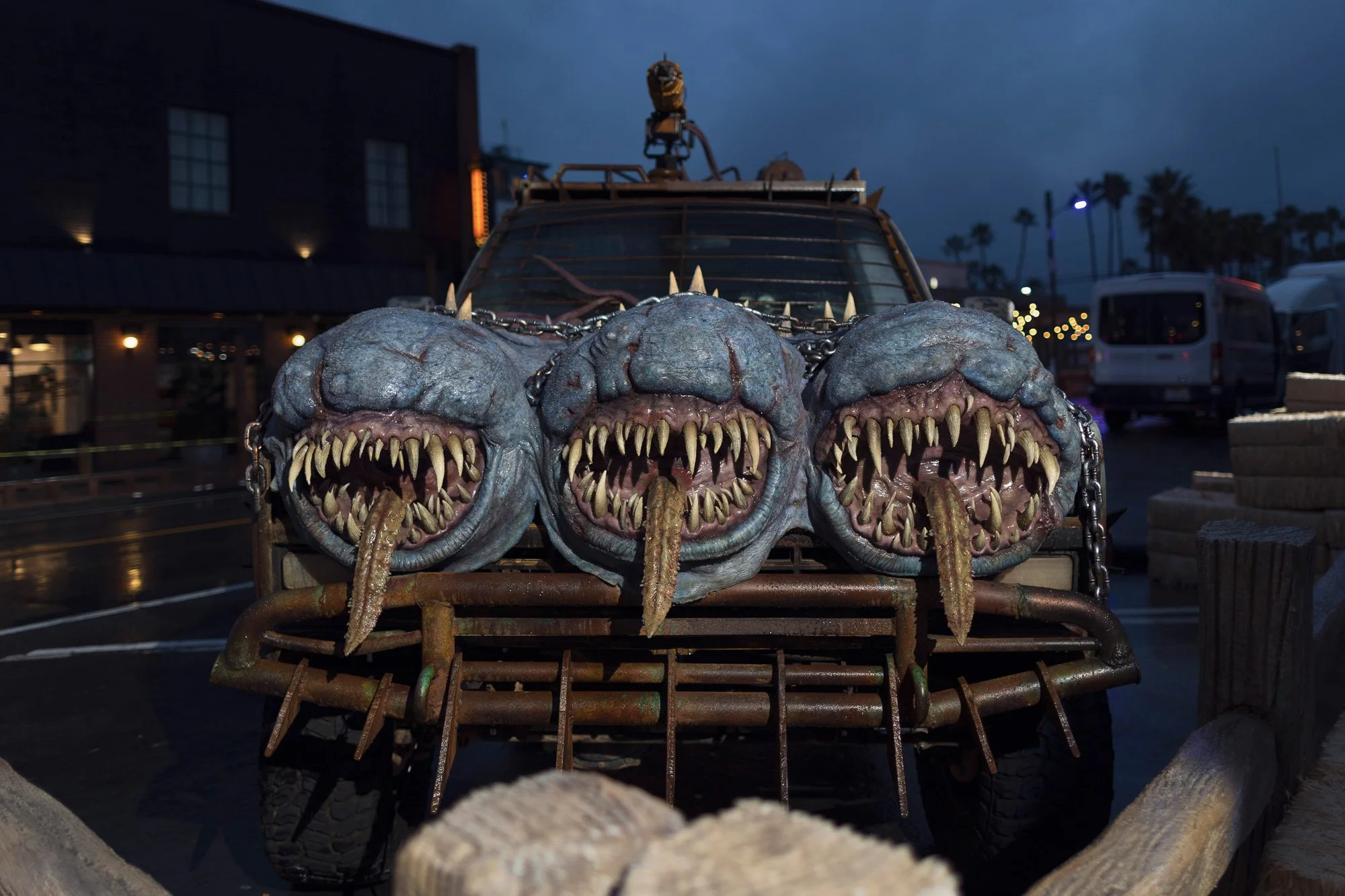 Custom creature effects and detailed fabrication turned a vehicle prop into a standout event centerpiece.
