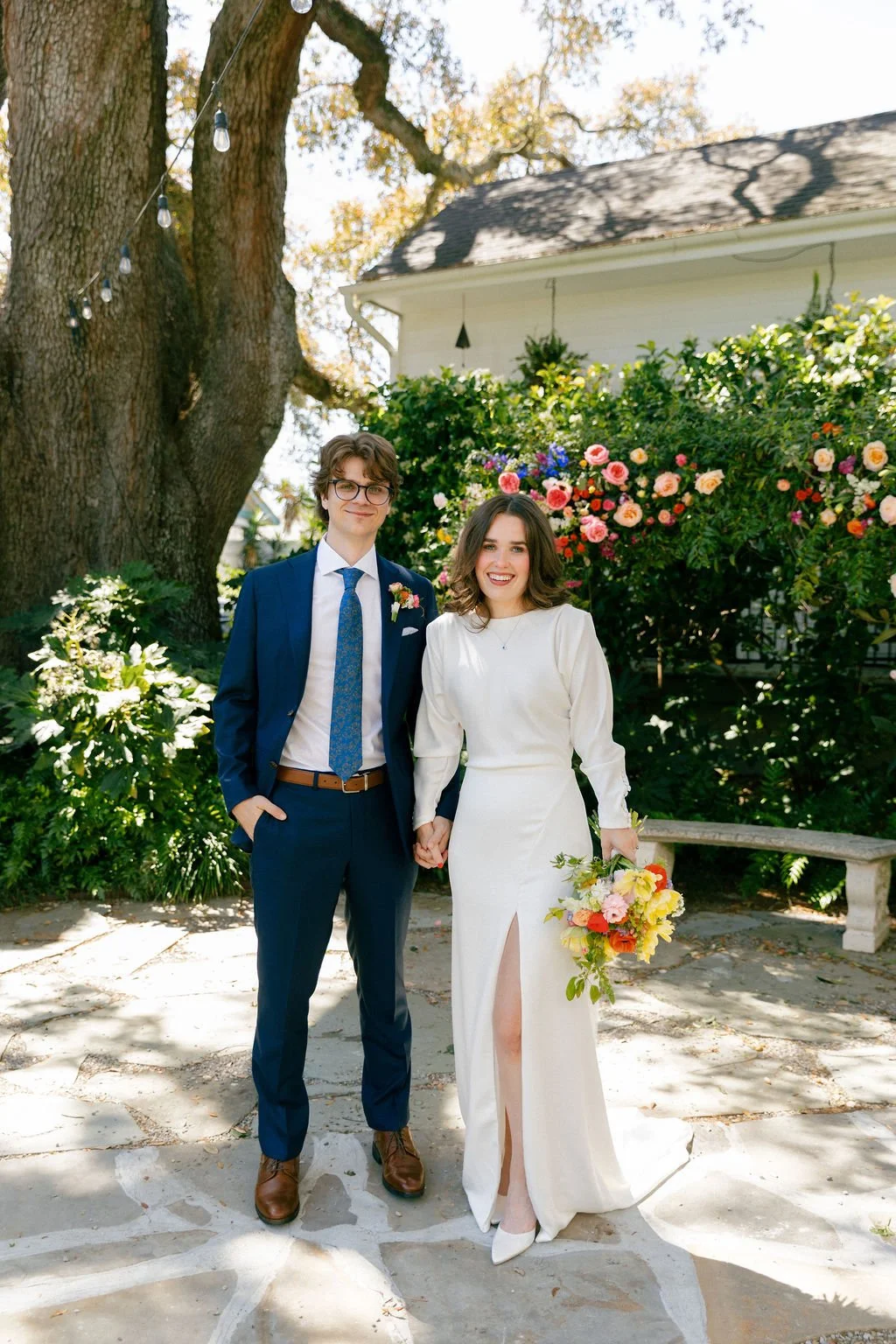 Portrait of Brooke and Niels in The Mazant’s garden