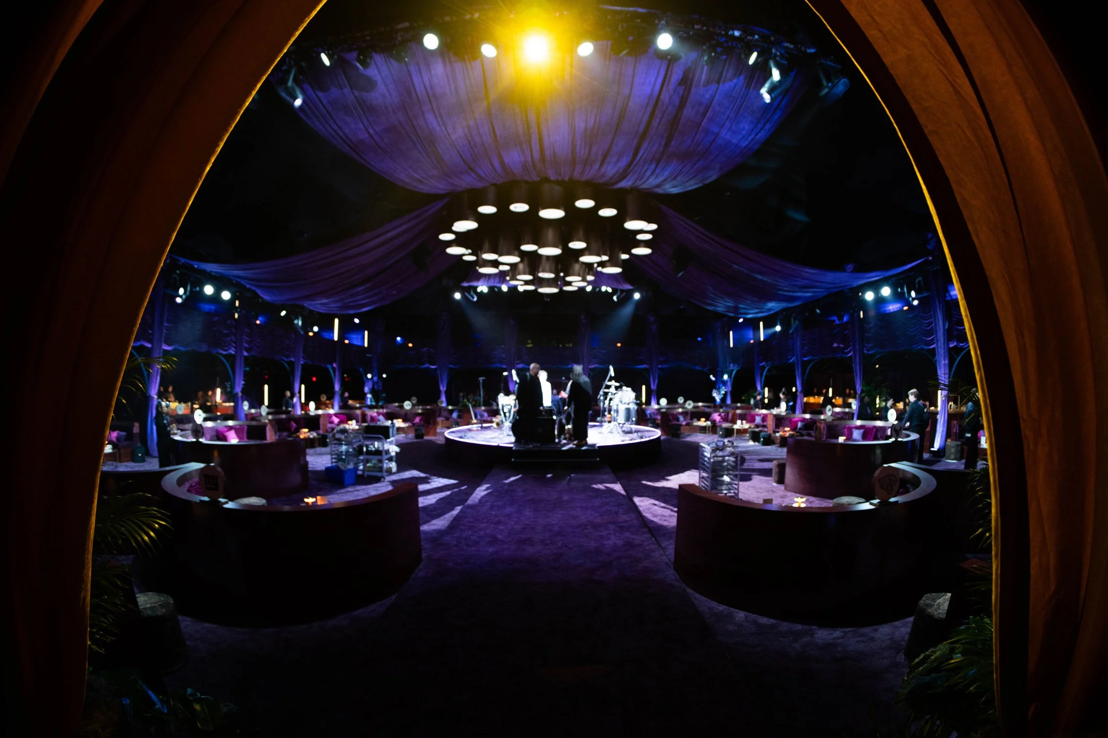 Wide view of the Commissioner’s Party reception and bar area.
