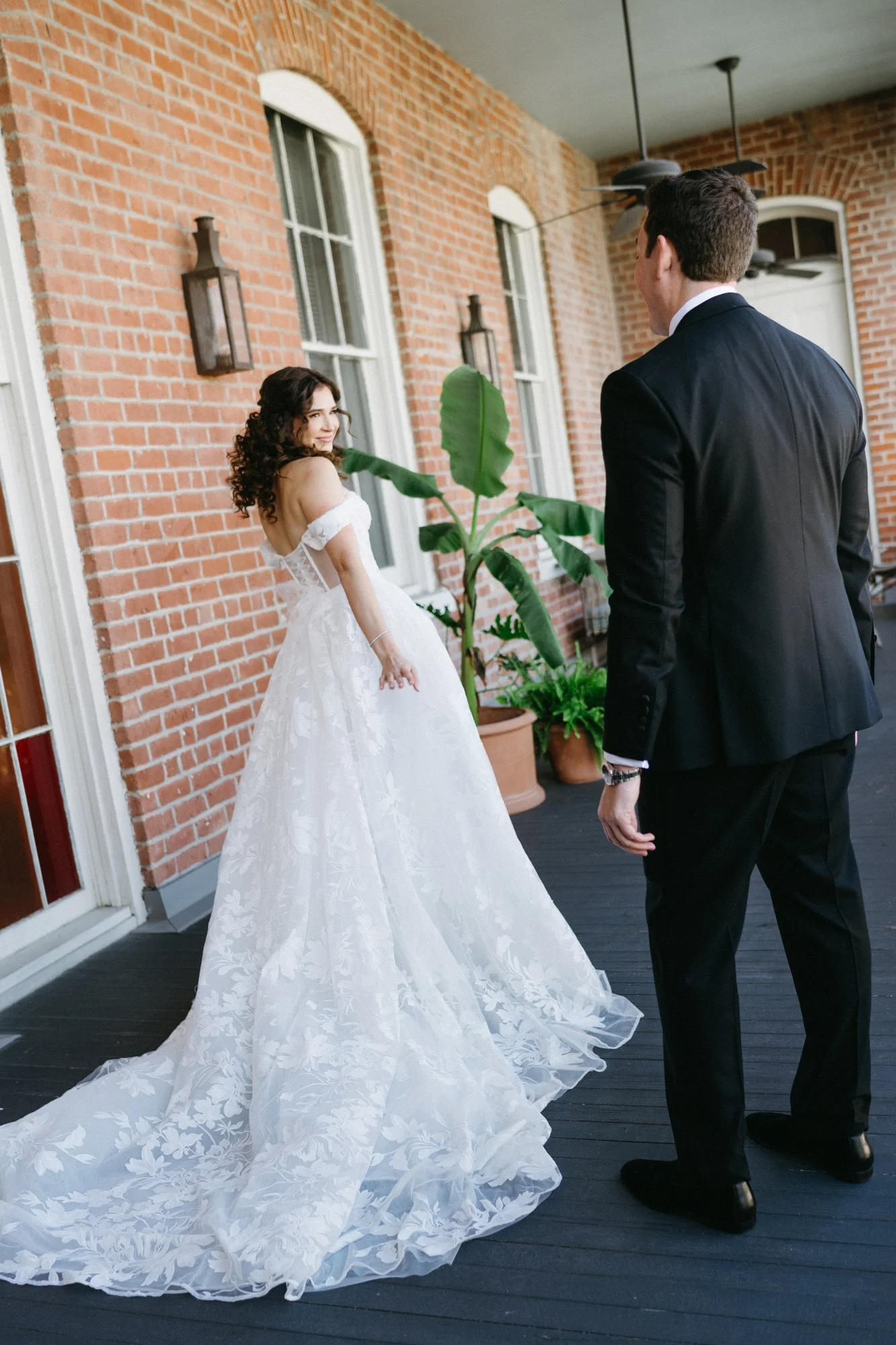 Missy and Alec's first look.