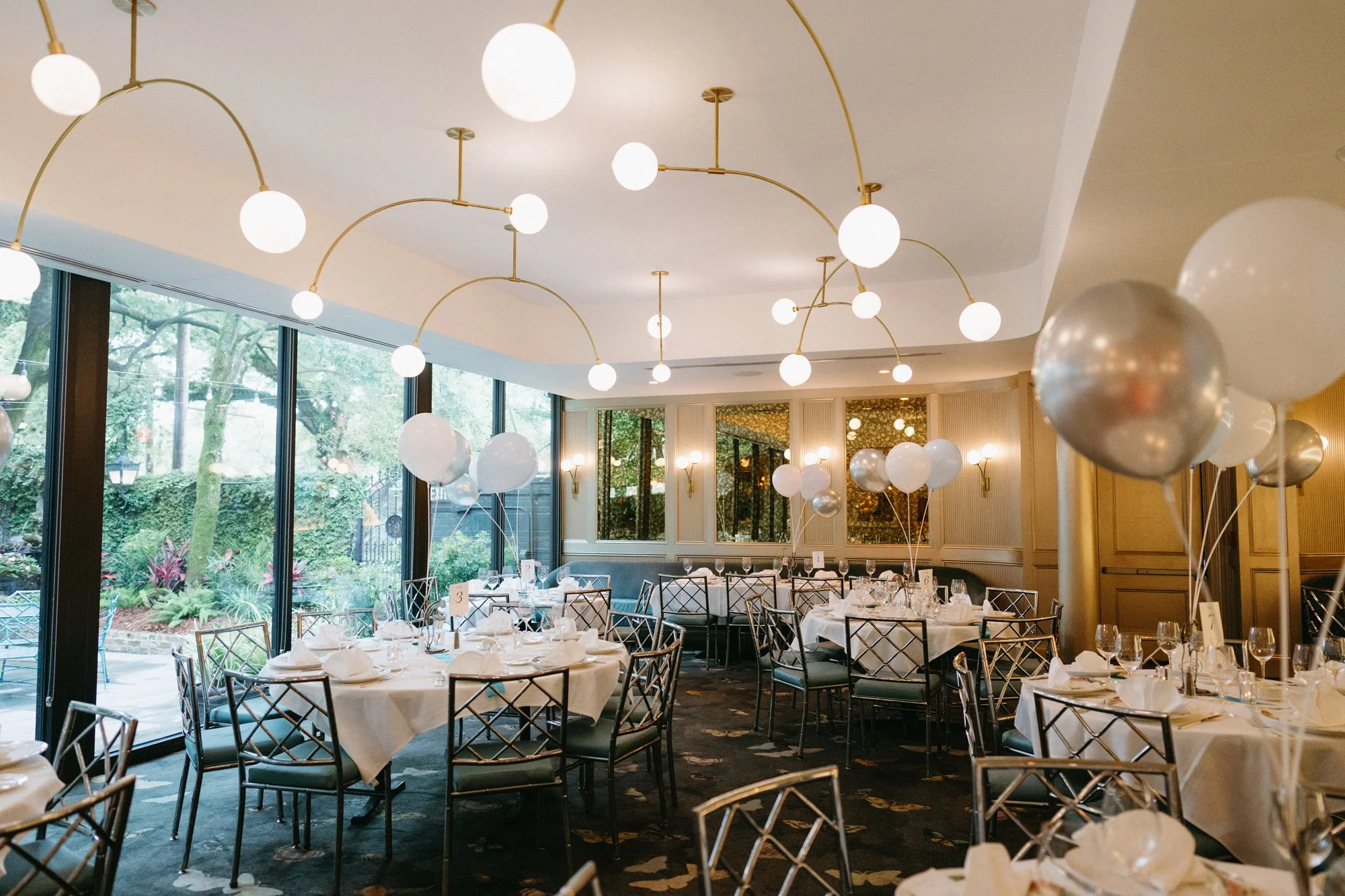 Indoor wedding reception setup at Il Mercato.